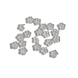 20pc Clear 8mm 20pc Flat Flower Beads