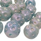 20pc Blue & Purple Metallic baroque Glass Beads