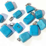 Blue Howlite Nugget Pendant with Bail
