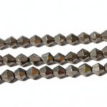 6mm Dark Silver Glass Bicones