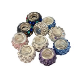 10pc Mix Of European Rhinestone Beads