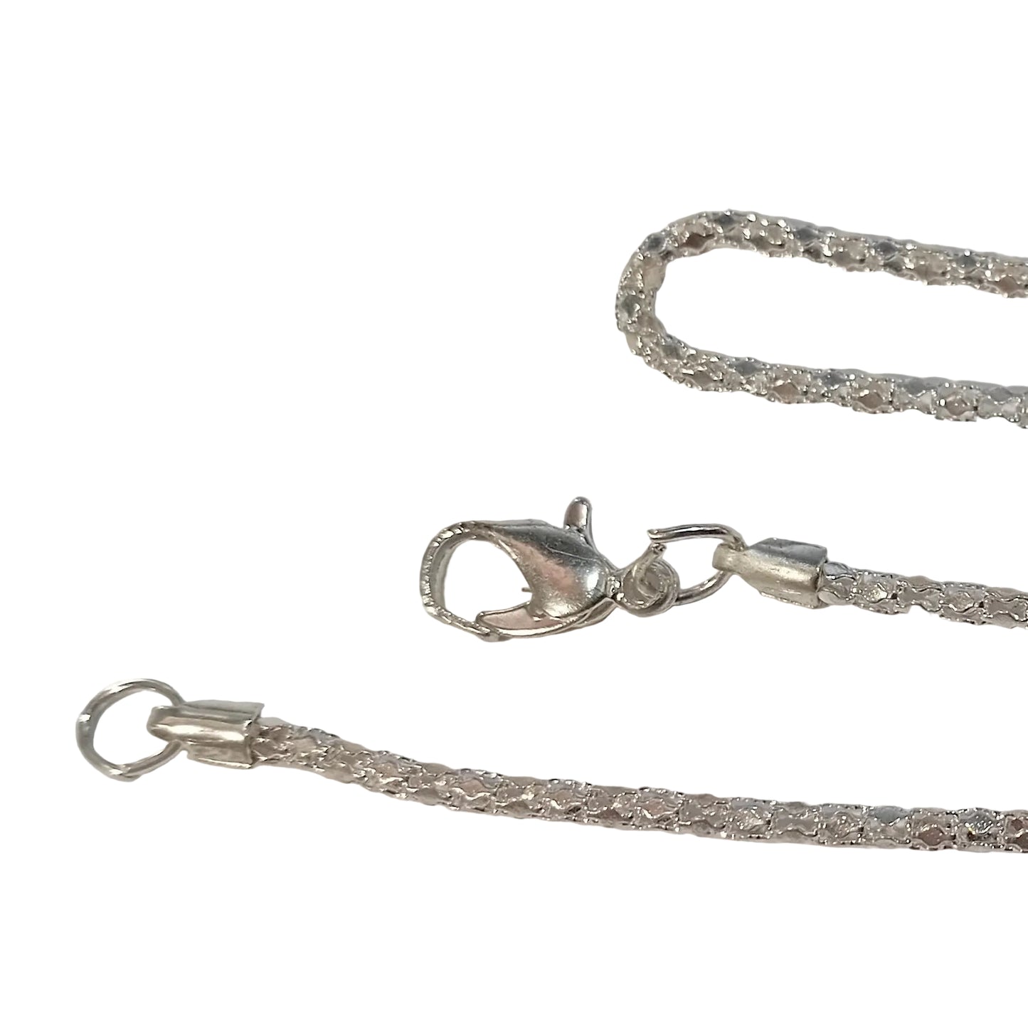 Bright Silver Rope Necklace Chain