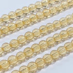 6mm Yellow Round Acrylic Beads