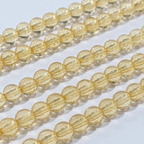 6mm Yellow Round Acrylic Beads