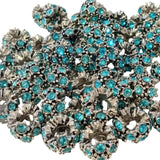 1pc Light Blue European Rhinestone Rondelle Bead