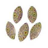 5pc Pointed Oval Polymer Clay Beads