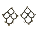 2pc Delicate Bronze Chandelier Connectors
