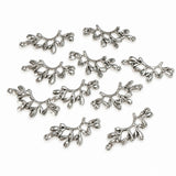 10pc Silver Vine Connector Charms