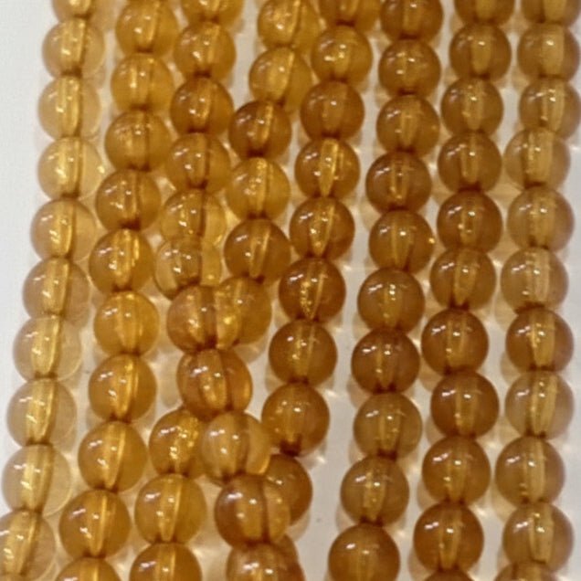 6mm Brown Round Acrylic Beads