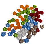 20pc Mixed 8mm 20pc Flat Flower Beads