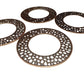 4pc 50cm Antique Copper Filigree Round Pendants