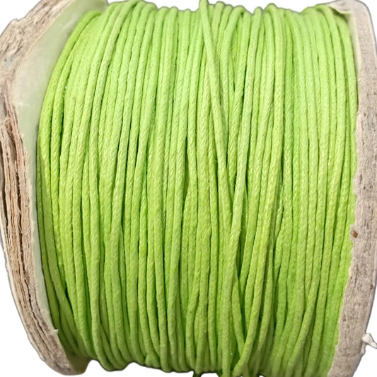 10M 0.5mm Lime Green Cotton Cord