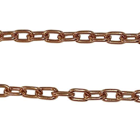 1m Copper Oval Belcher Chain