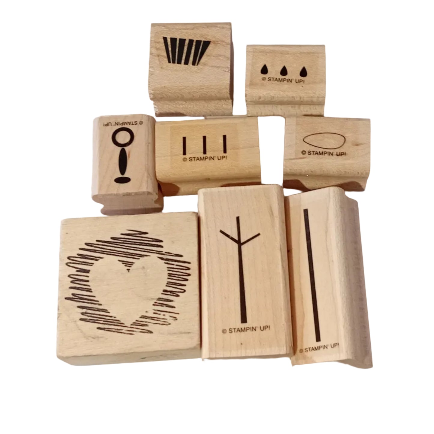 SALE! 9pc Floral Wooden Rubber Stamp Pack