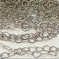 1M Silver Heart Chain