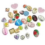 30pc Small Flat Back Glass Cabochon Pack