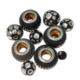 CLEARANCE! 10pc Mixed Lot Of Black Kashmiri Beads