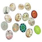 15pc Flat Back Glass Cabochon Pack
