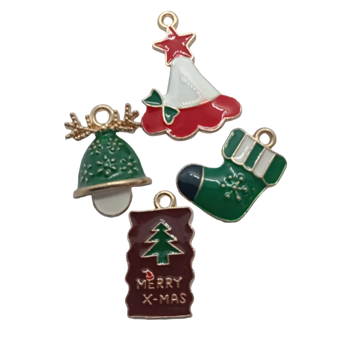 4pc Enamel Christmas Charms Set 16.