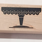 PRELOVED! Champagne Glass Wooden Rubber Stamp
