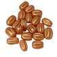 20pc Large Metallic Bronze Oval Glass Beads