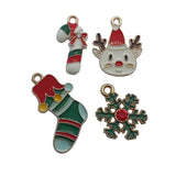 4pc Enamel Christmas Charms Set 9.