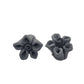 10pc Handmade Polymer Clay Grey Flower Beads