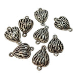 10pc Patterned Heart Link Connectors