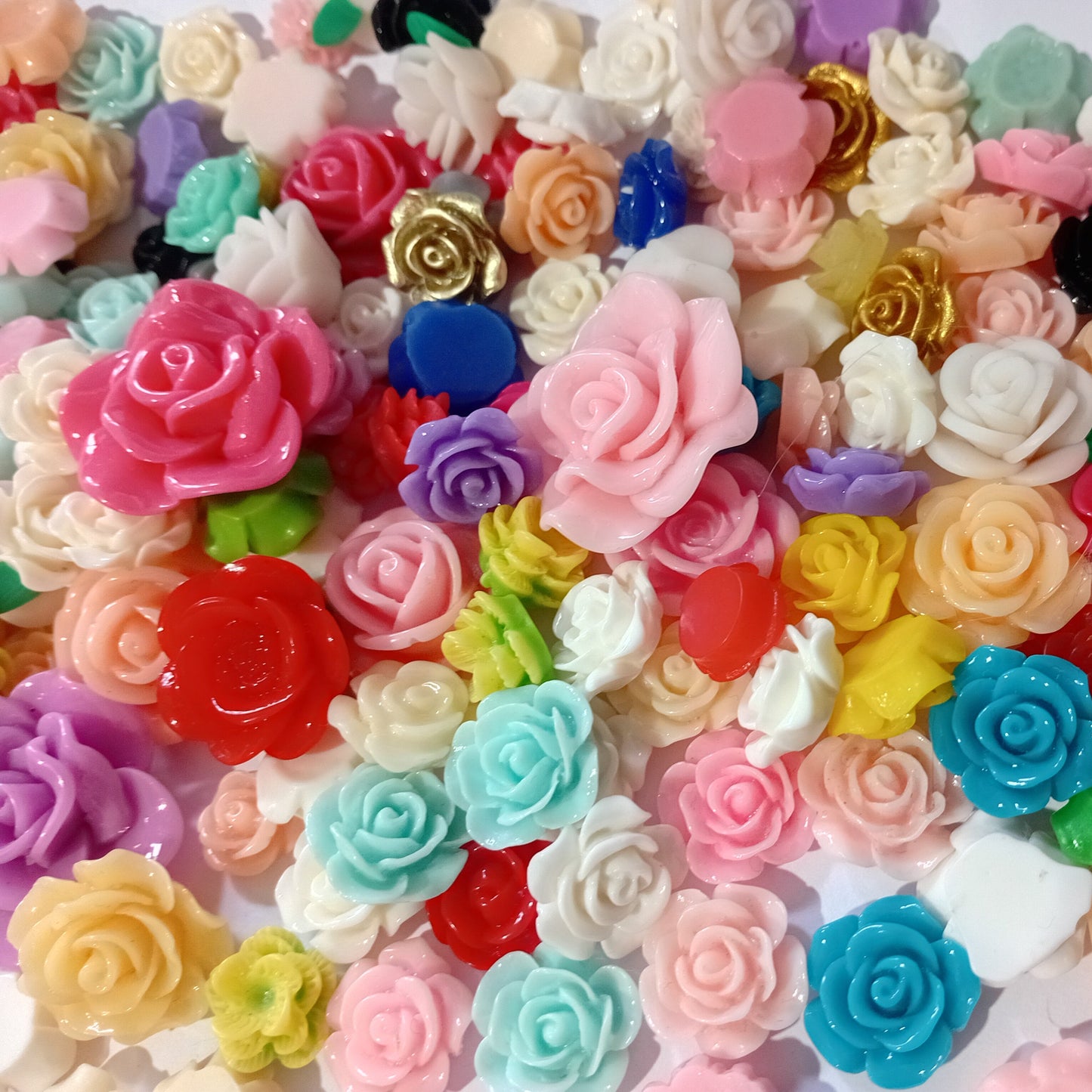 20pc Mixed Resin Flower Cabochons