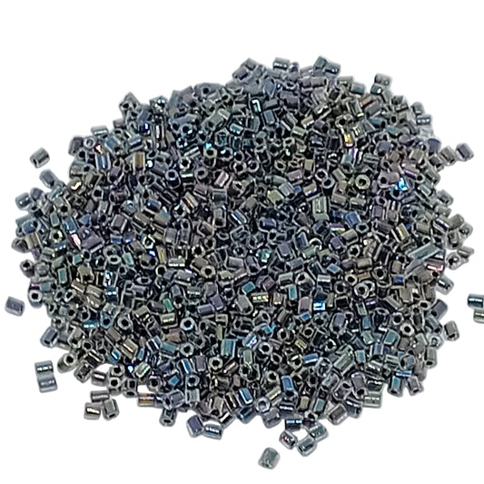 15g Two Cut Blue & Purple Iris Seed Beads