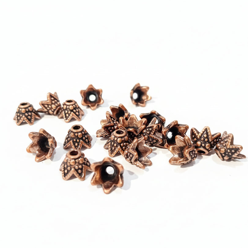 20pc Vintage Style Copper Bead Caps
