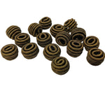 20pc 10mm Vintage Bronze Round Coiled Beads