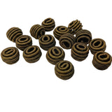 20pc 10mm Vintage Bronze Round Coiled Beads