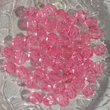 BULK SALE! 1000 Pink Acrylic Faceted Beads
