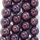 10mm Metallic Purple Round Acrylic Beads