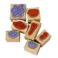 SALE! 7pc Floral Wooden Rubber Stamp Pack