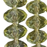 Light Green Acrylic Rondelle Faceted Beads