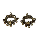 2pc Bronze Victorian Style Multi-Loop Connectors