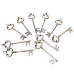 10pc 7.5cm Silver Keys With Loop