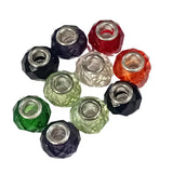 10pc Mixed Faceted Rondelle European Bead Pack