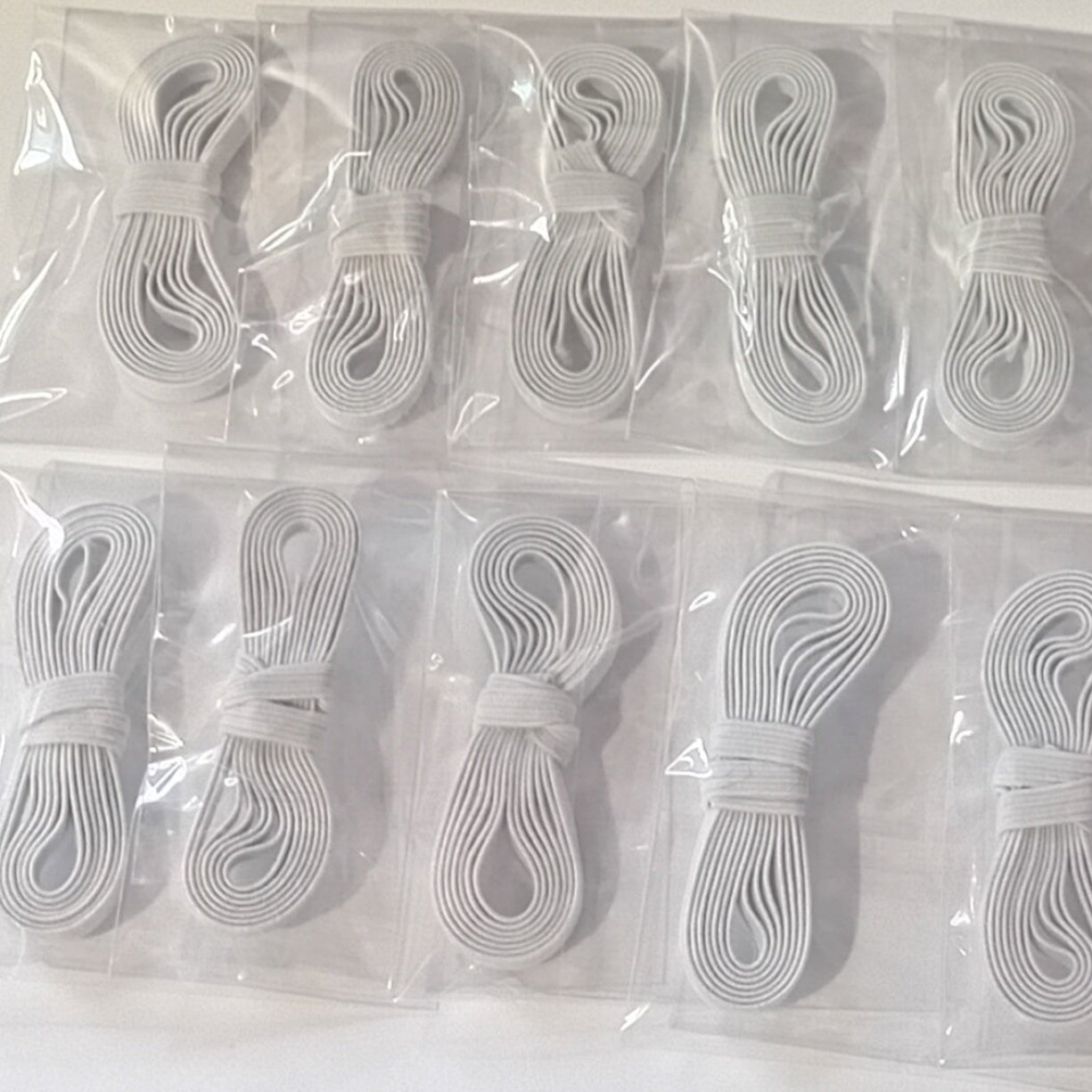SALE! 10m 5mm Elastic - White