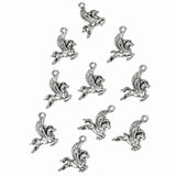 10pc Silver Pegasus Charms