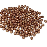 50g 8mm Golden Brown Fluted Acrylic Beads