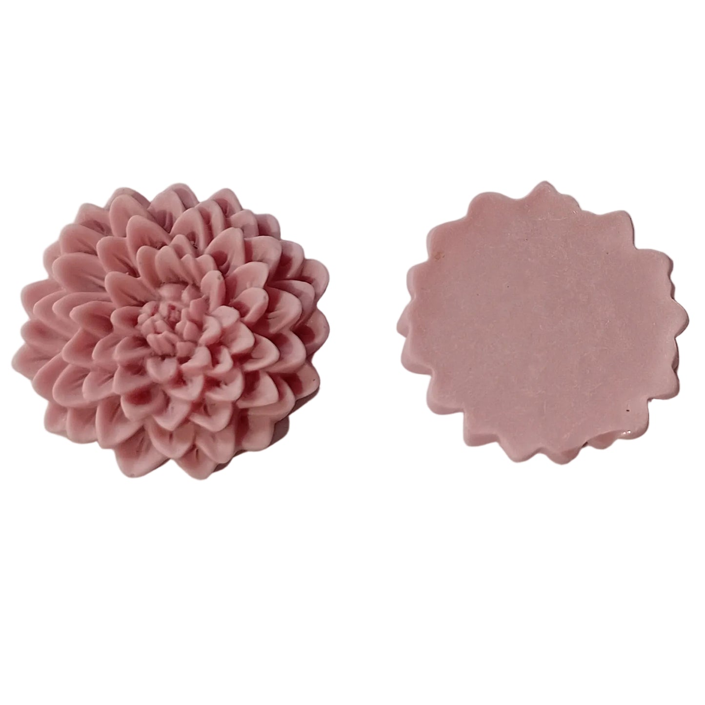 2pc Light Pink Resin Flowers