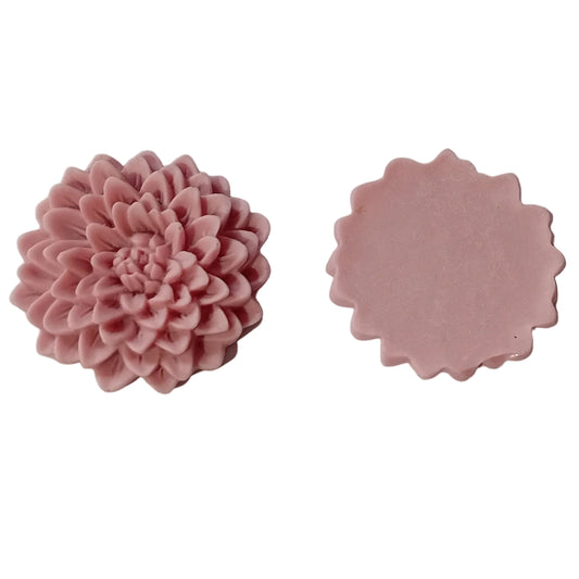 2pc Light Pink Resin Flowers