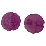 6pc 33mm Purple Frosted Rose Acrylic Beads