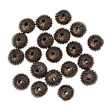 20pc 12mm Black Round Fluted Beads