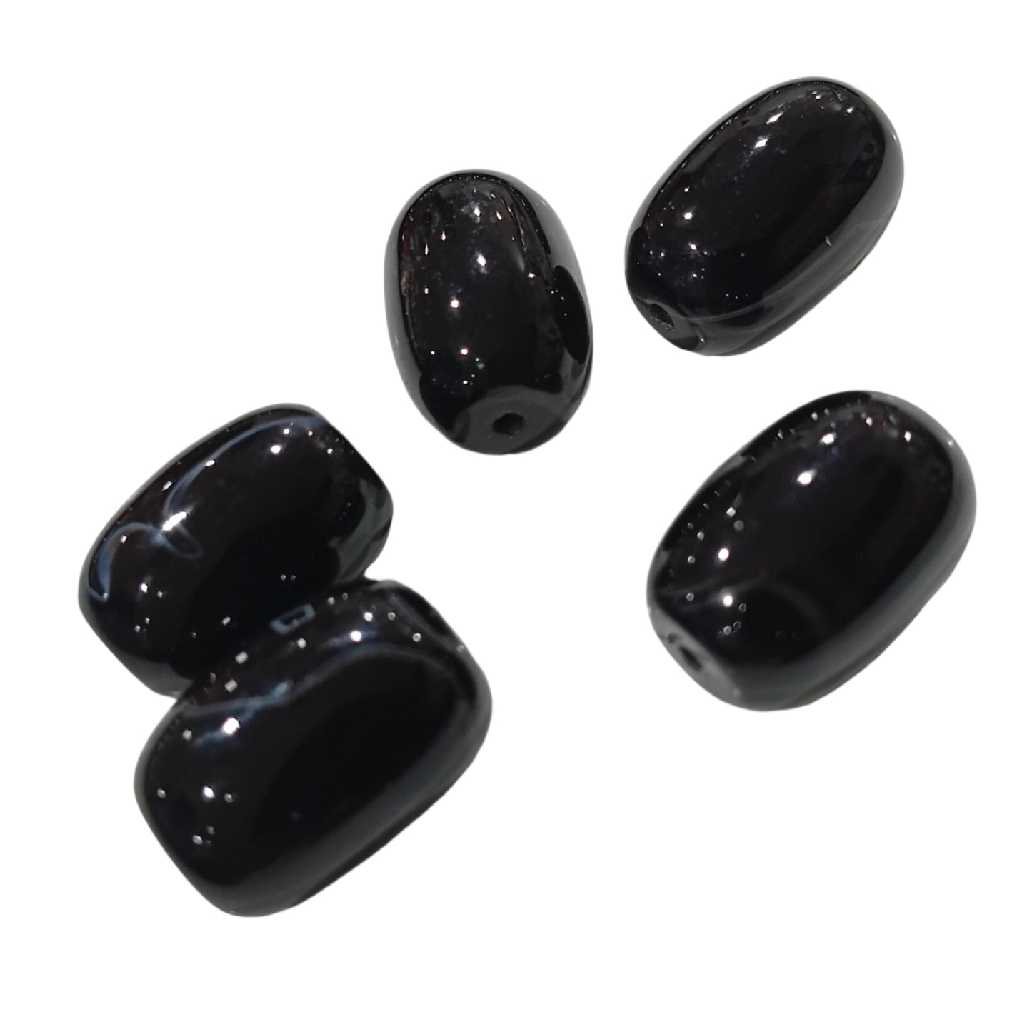 Black Agate Gemstone Beads