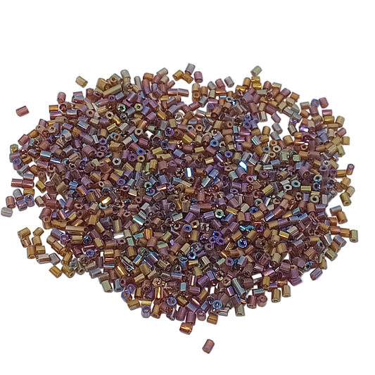 15g Two Cut Blue & Purple B/L Iris Seed Beads