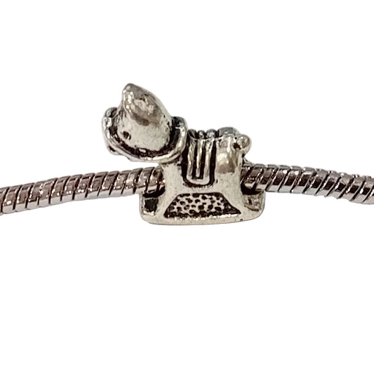 1pc Silver Rocking Horse European Bead